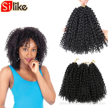 Marly Bob 8 "3 Bundles/Lot  Synthetic Braiding Hair Afro Jerry Kinky Curly Twist Crochet Braids Synthetic Hair Bulk Extension